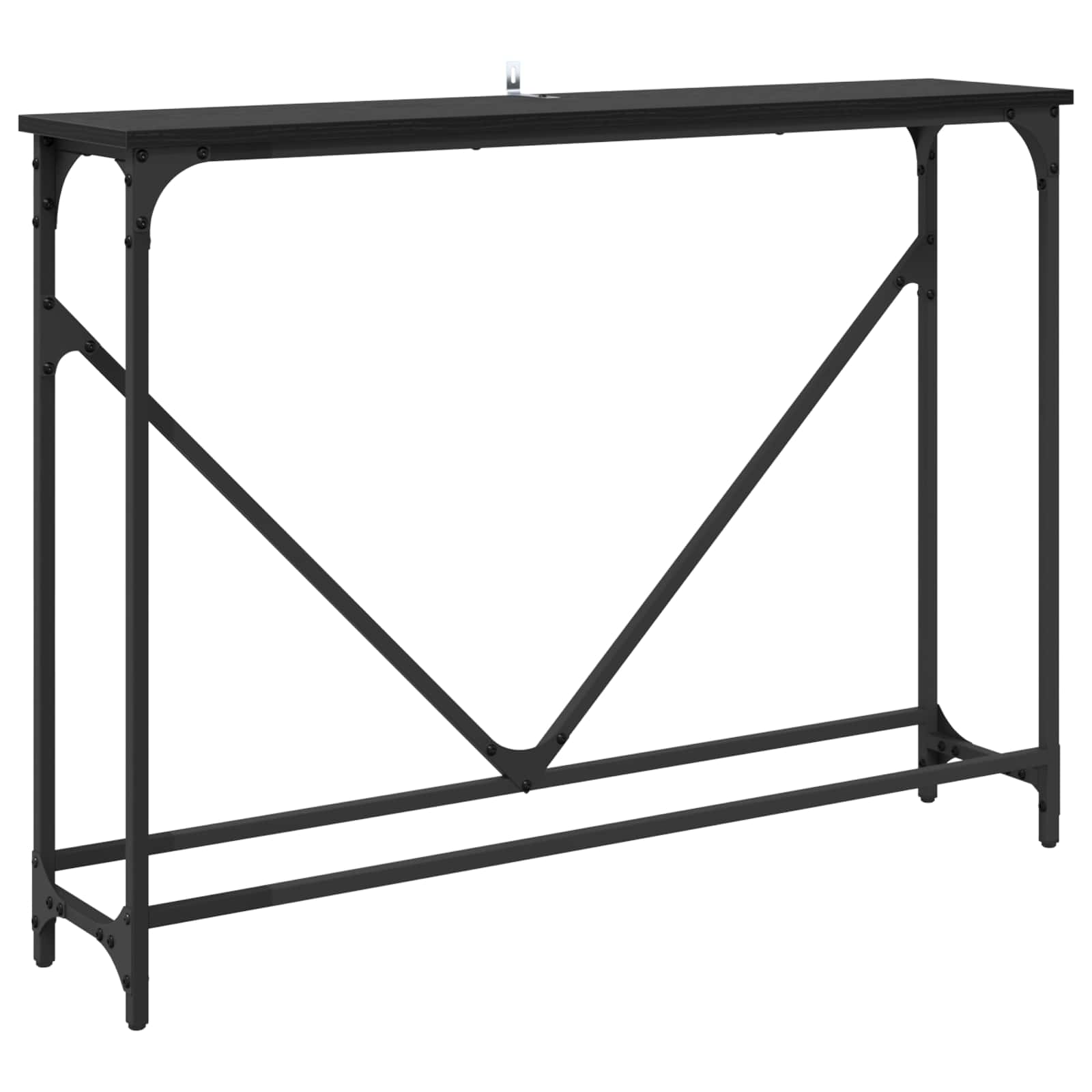 Konsolbord Svart Ek 102 X 23 X 75 Cm Konstruerat Trä