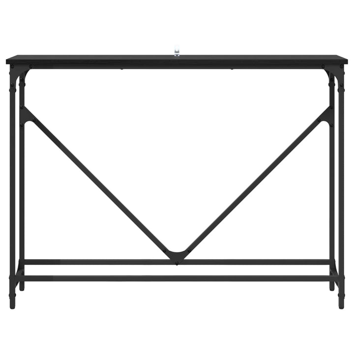 Konsolbord Svart Ek 102 X 23 X 75 Cm Konstruerat Trä