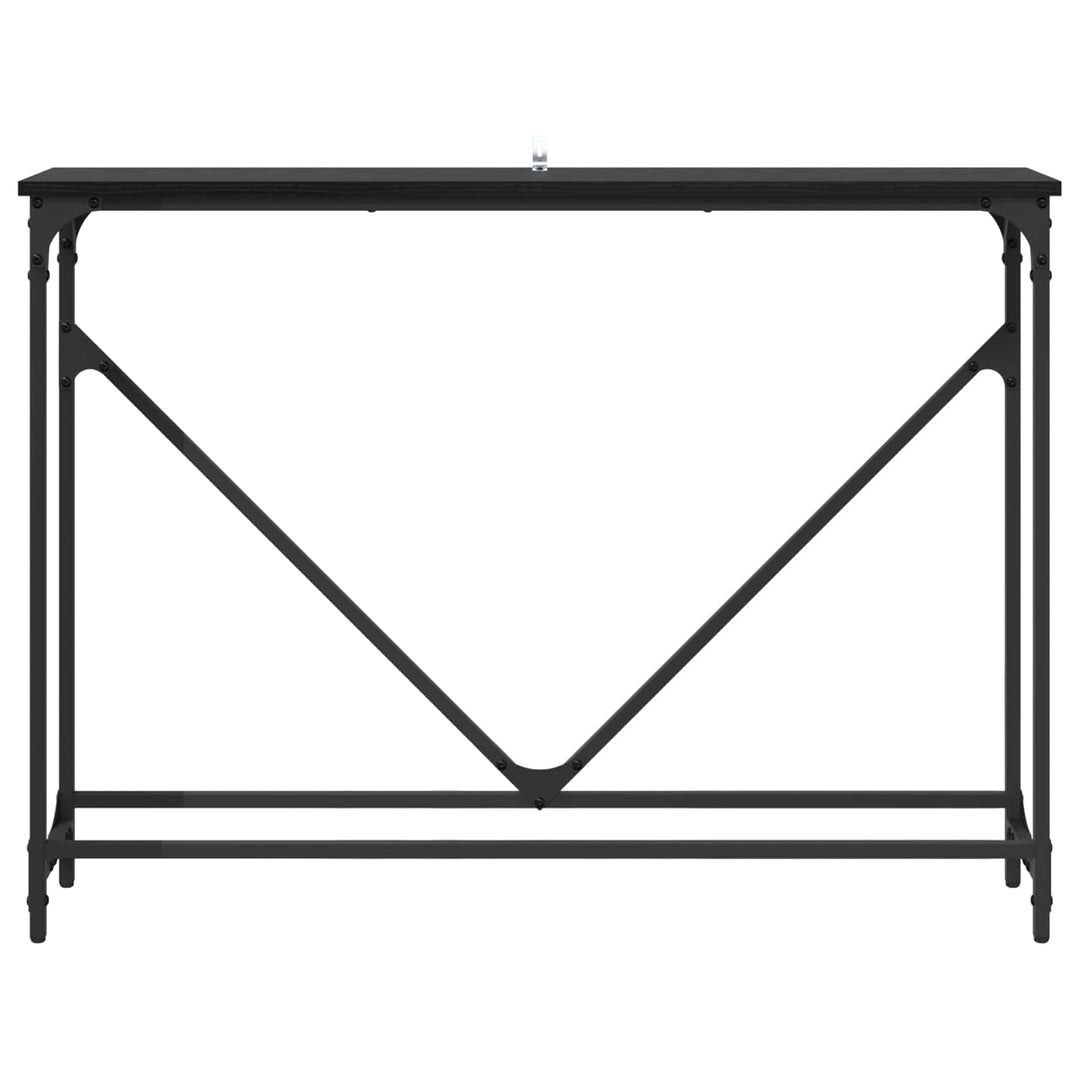 Konsolbord Svart Ek 102 X 23 X 75 Cm Konstruerat Trä