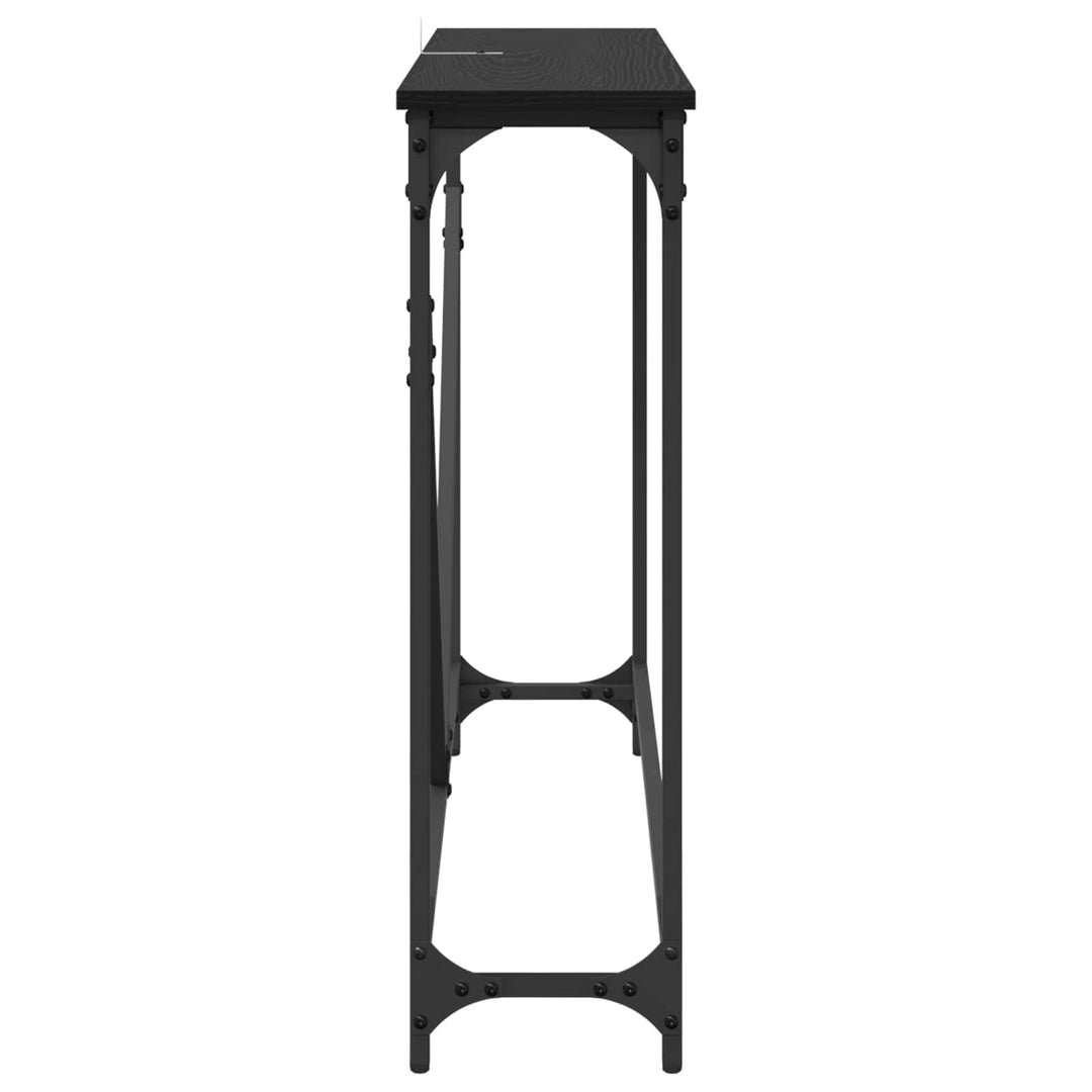Konsolbord Svart Ek 102 X 23 X 75 Cm Konstruerat Trä