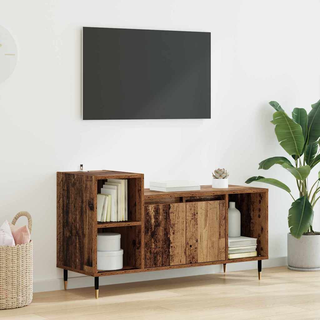 Tv-Skåp Gammalt Trä 100 X 35 X 55 Cm Konstruerat Trä