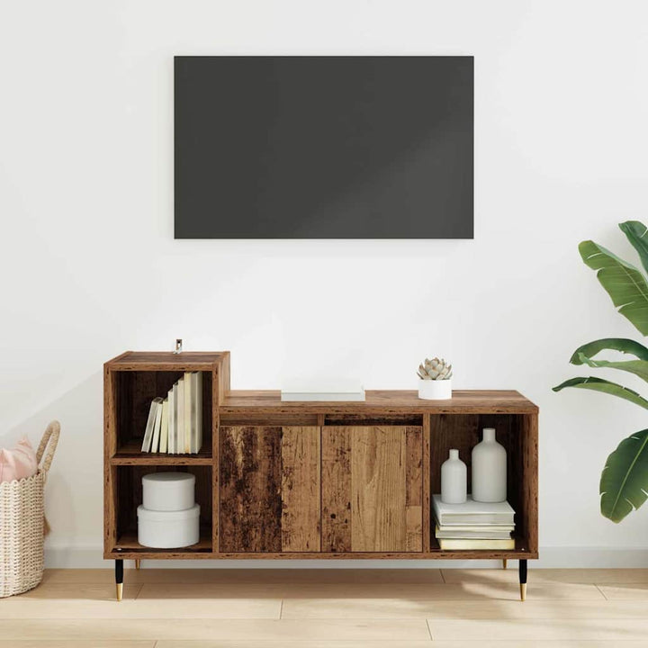 Tv-Skåp Gammalt Trä 100 X 35 X 55 Cm Konstruerat Trä