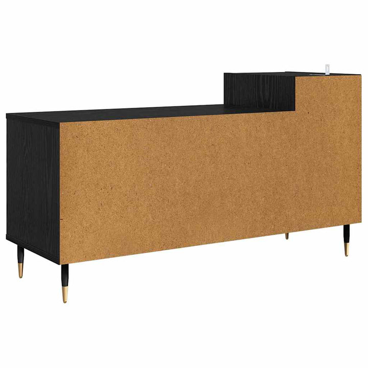 Tv-Skåp Svart Ek 100 X 35 X 55 Cm Konstruerat Trä