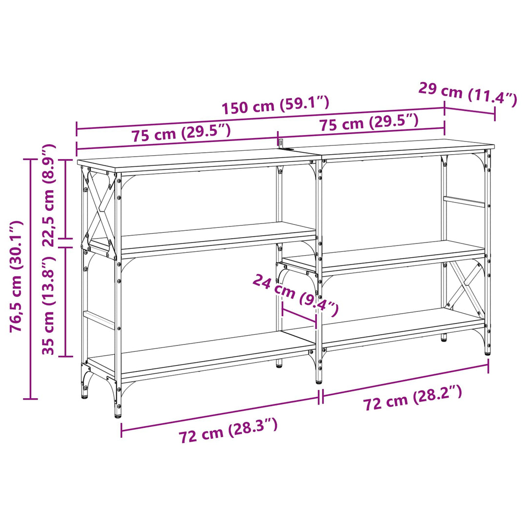 Konsolbord Gammalt Trä 150 X 29 X 76,5 Cm Konstruerat Trä