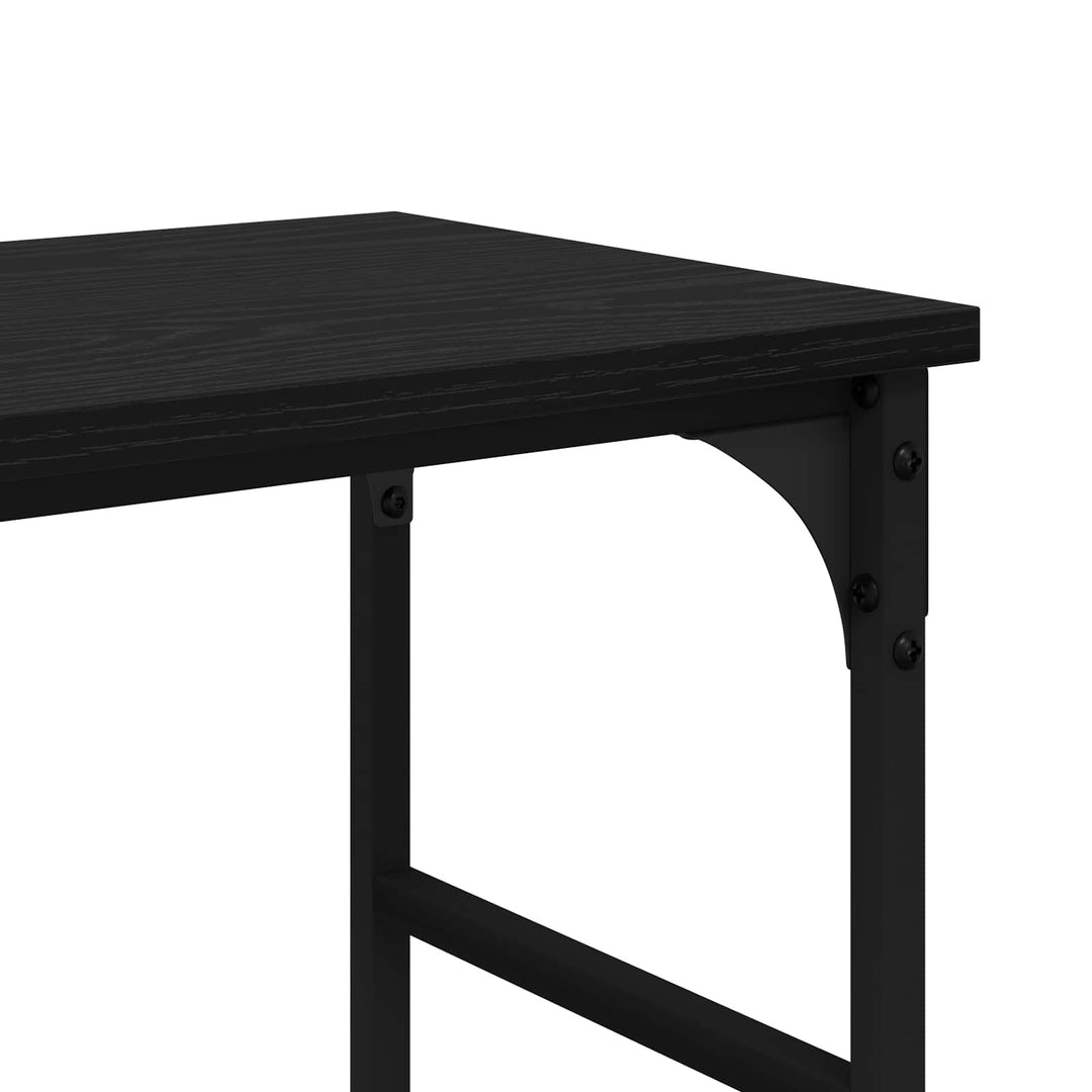 Konsolbord Svart Ek 150 X 29 X 76,5 Cm Konstruerat Trä