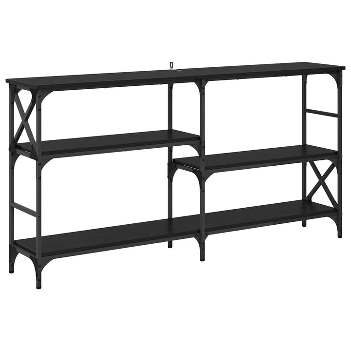 Konsolbord Svart Ek 150 X 29 X 76,5 Cm Konstruerat Trä