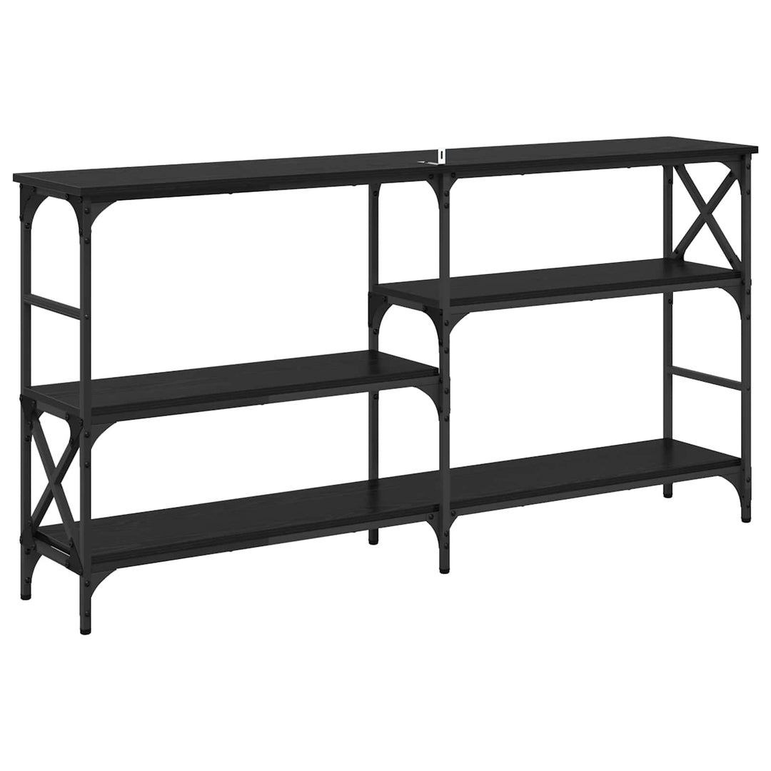 Konsolbord Svart Ek 150 X 29 X 76,5 Cm Konstruerat Trä