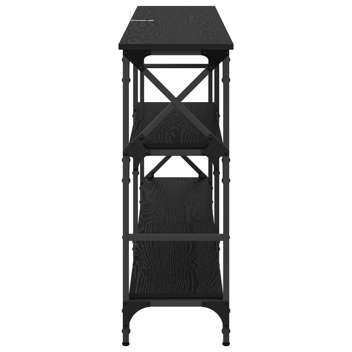 Konsolbord Svart Ek 150 X 29 X 76,5 Cm Konstruerat Trä