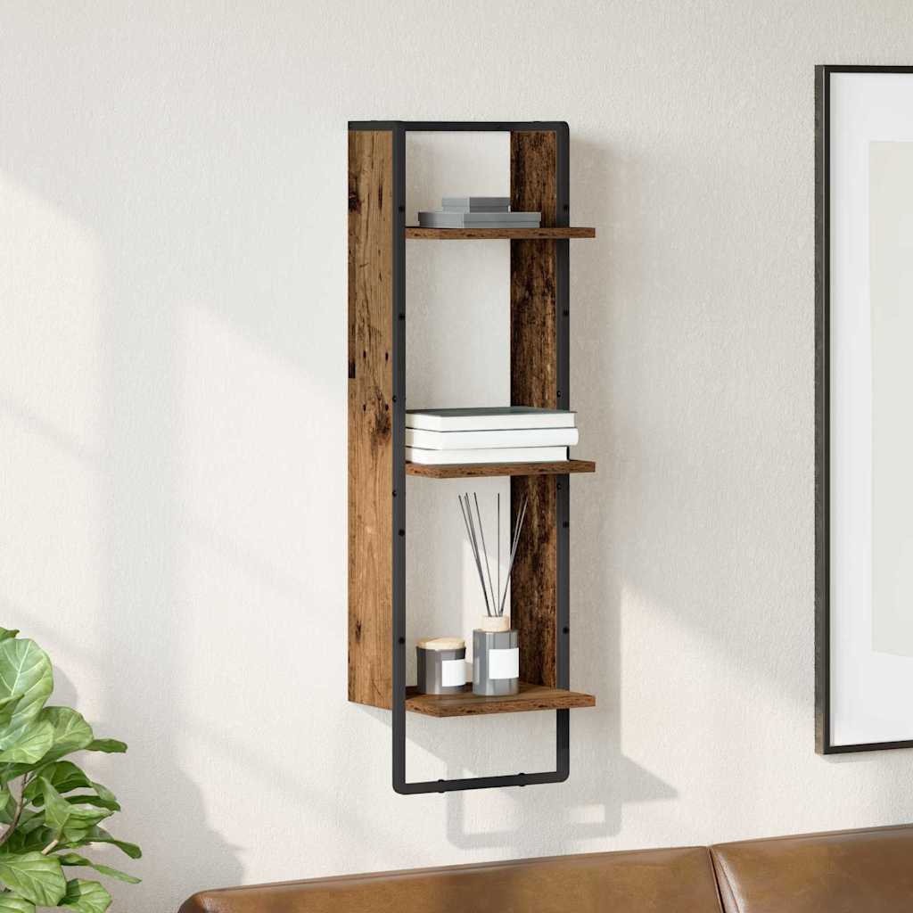 Vägg Hylla Gammalt Trä 30 X 25 X 100 Cm Konstruerat Trä