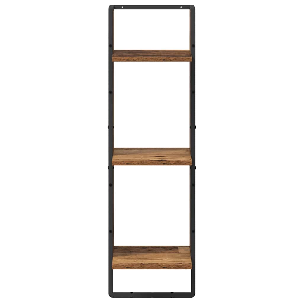 Vägg Hylla Gammalt Trä 30 X 25 X 100 Cm Konstruerat Trä