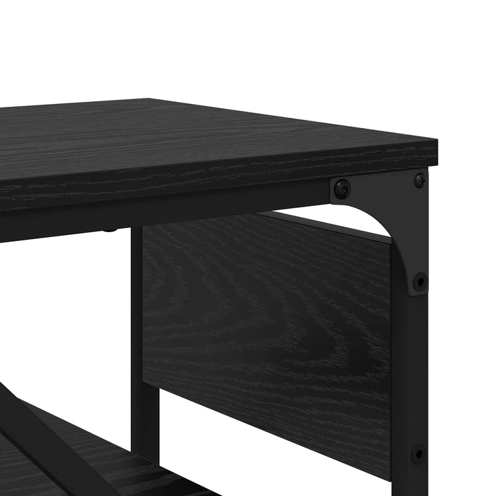 Konsolbord Svart Ek 105X30X75Cm Konstruerat Trä