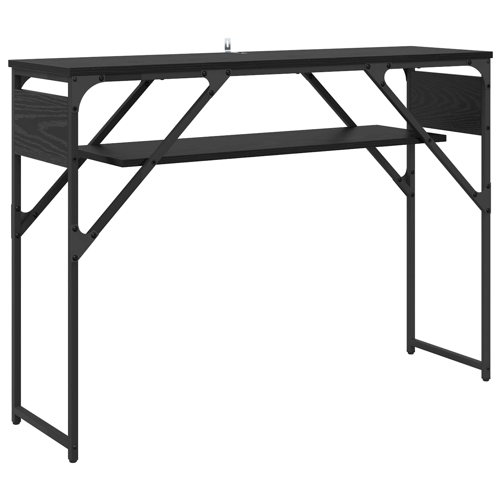 Konsolbord Svart Ek 105X30X75Cm Konstruerat Trä