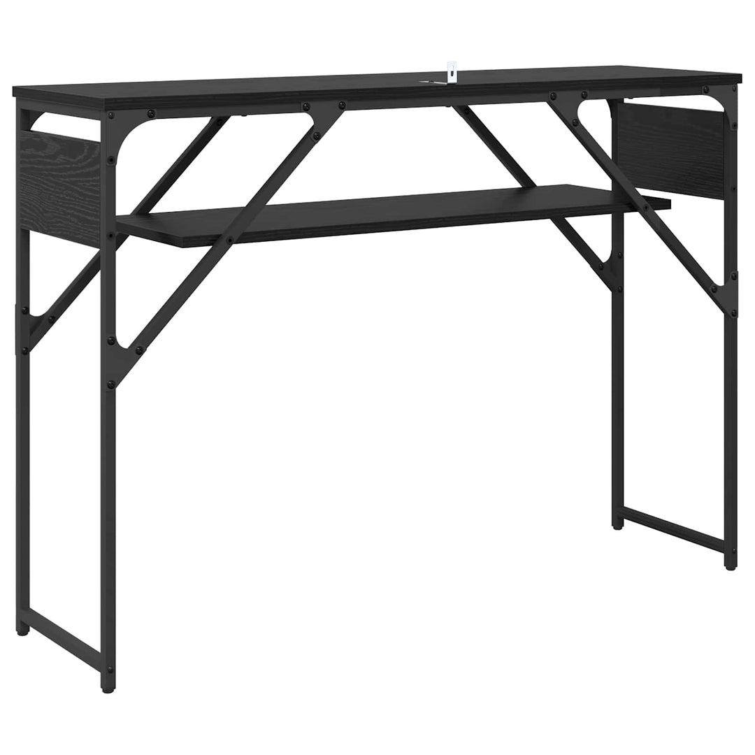 Konsolbord Svart Ek 105X30X75Cm Konstruerat Trä