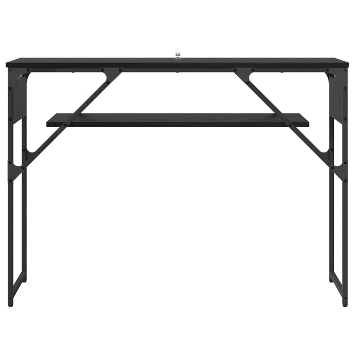 Konsolbord Svart Ek 105X30X75Cm Konstruerat Trä