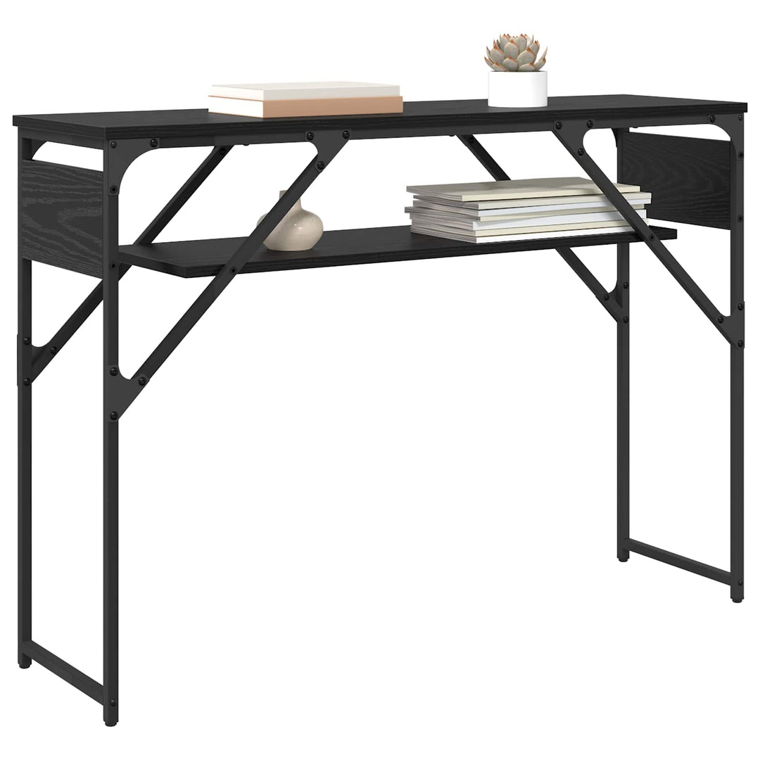 Konsolbord Svart Ek 105X30X75Cm Konstruerat Trä