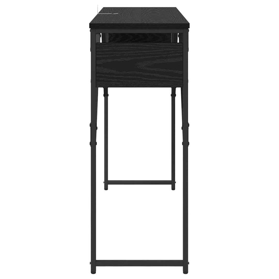 Konsolbord Svart Ek 105X30X75Cm Konstruerat Trä