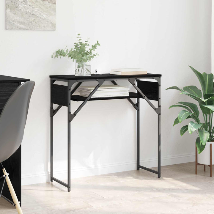 Konsolbord Svart Ek 75X30X75Cm Konstruerat Trä