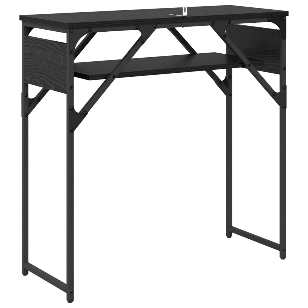 Konsolbord Svart Ek 75X30X75Cm Konstruerat Trä