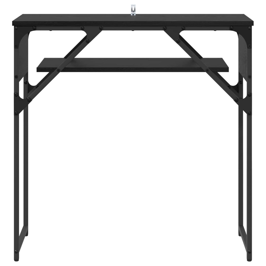 Konsolbord Svart Ek 75X30X75Cm Konstruerat Trä