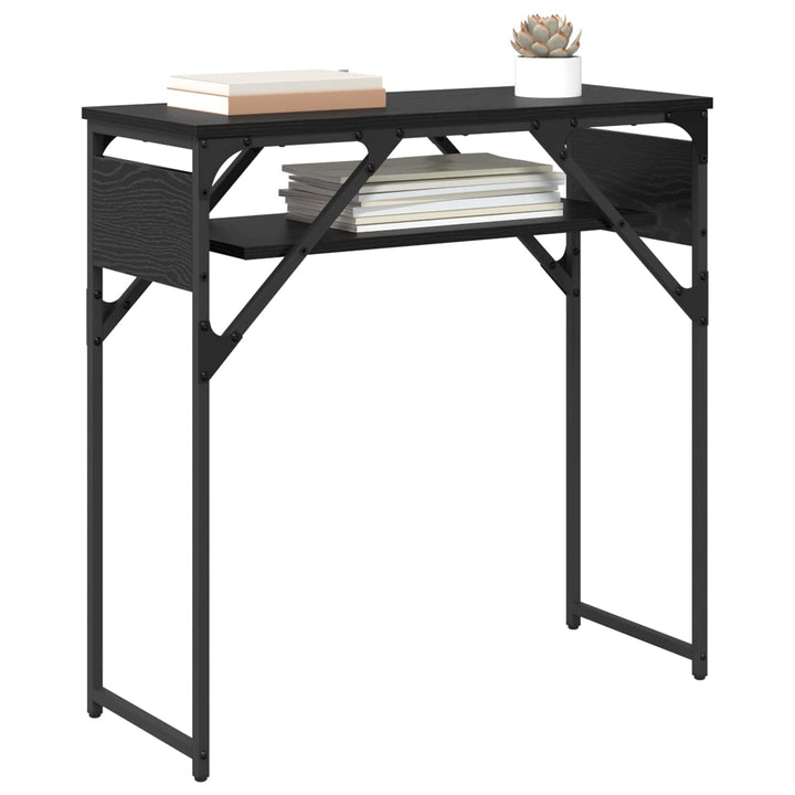 Konsolbord Svart Ek 75X30X75Cm Konstruerat Trä