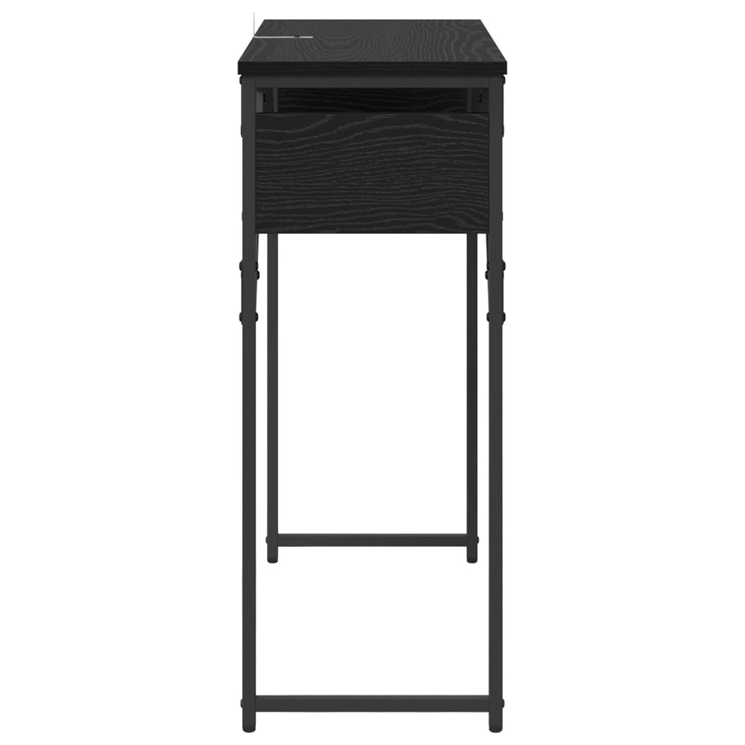 Konsolbord Svart Ek 75X30X75Cm Konstruerat Trä