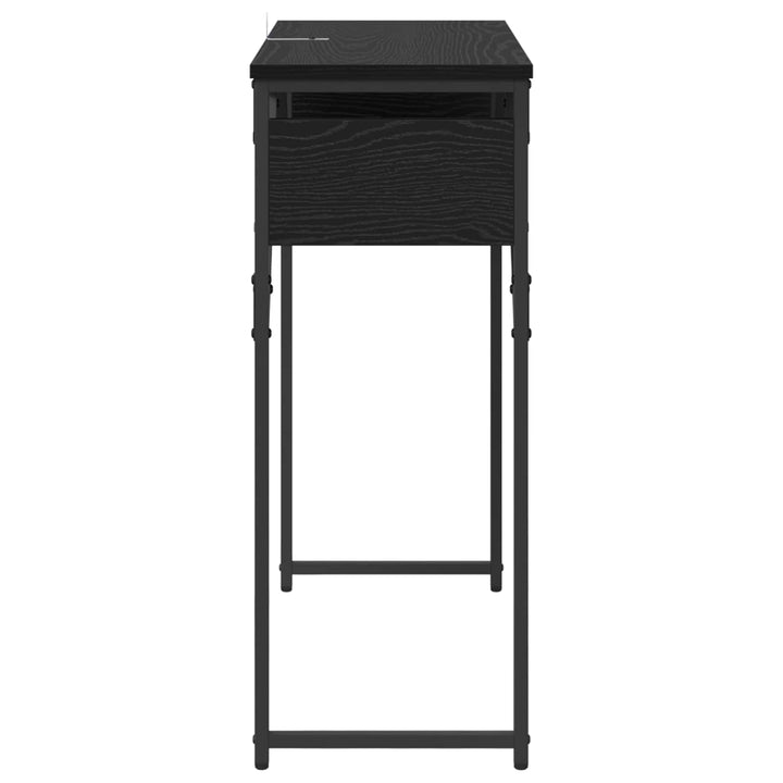 Konsolbord Svart Ek 75X30X75Cm Konstruerat Trä