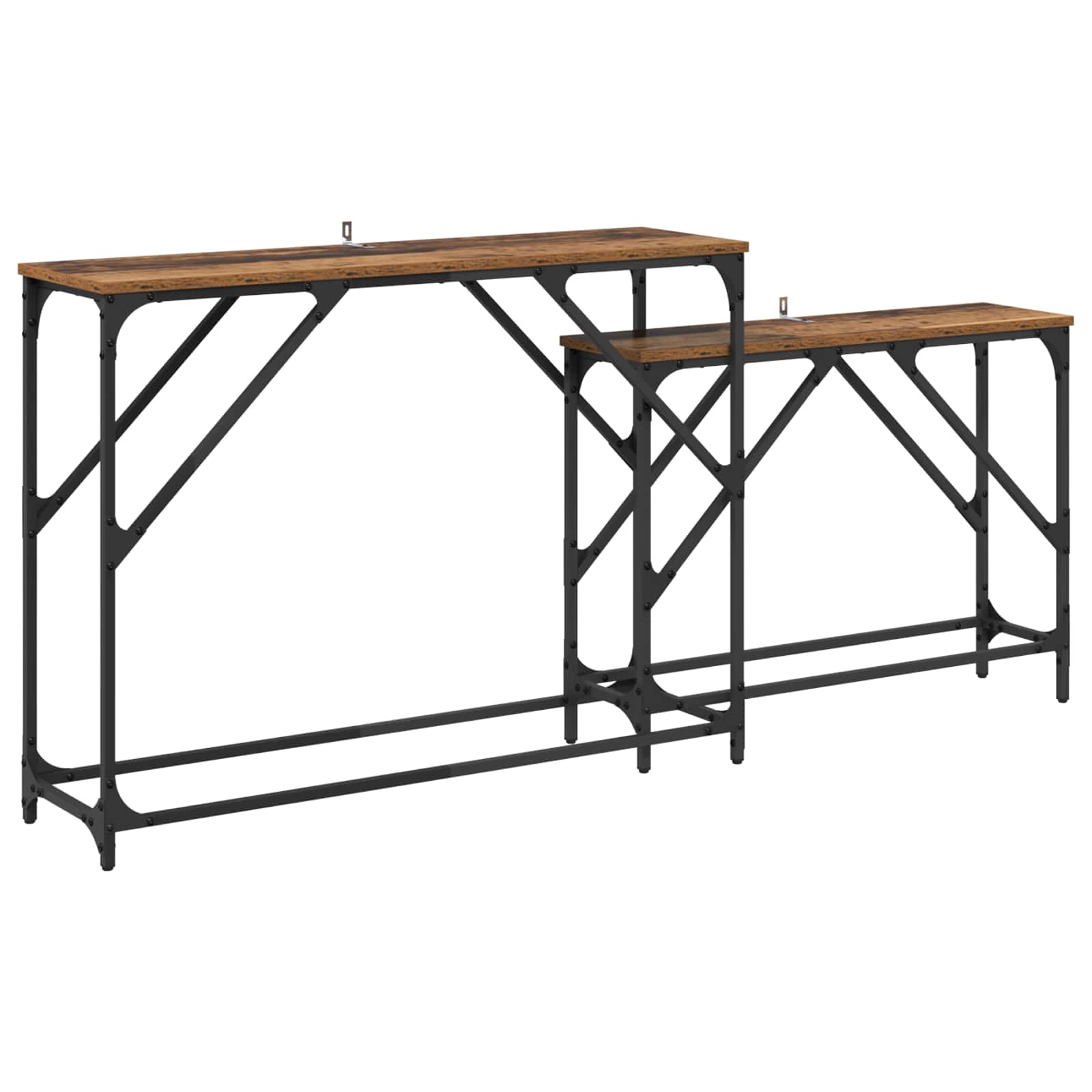 Konsolbord 2 Pcs Gammalt Trä 100 X 28 X 75 Cm Konstruerat Trä