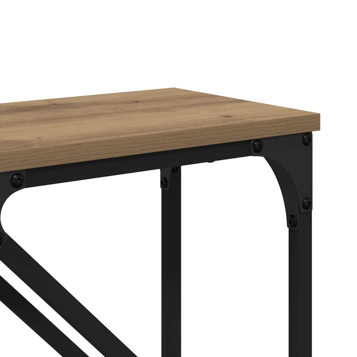 Konsolbord 2 St Artisan Ek 100 X 28 X 75 Cm Konstruerat Trä