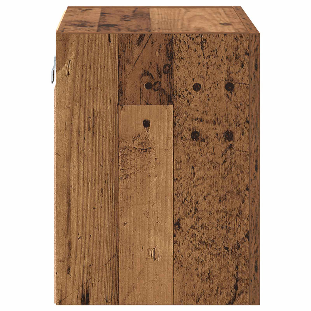 Tv Vägghylla Gammalt Trä 40,5X30X40Cm Konstruerat Trä