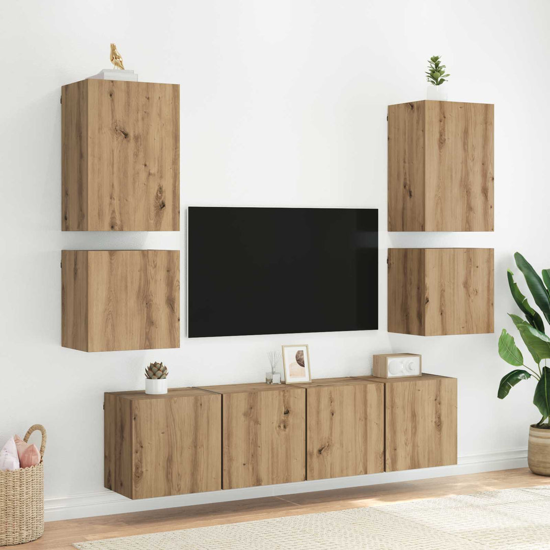 Tv Vägghylla Artisan Ek 40,5X30X40Cm Konstruerat Trä