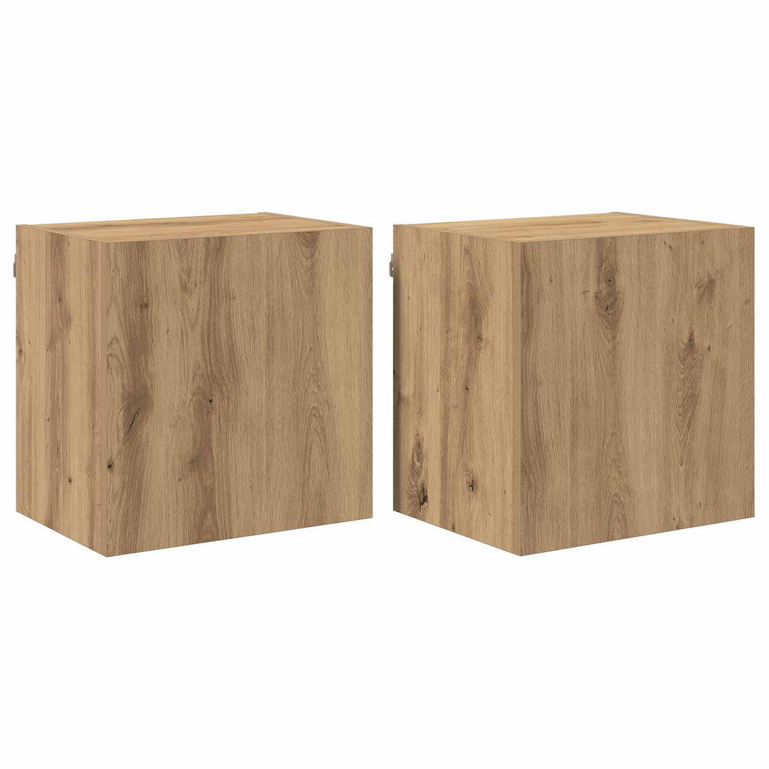 Tv-Väggskåp 2 Pcs Artisan Ek 40,5X30X40Cm Konstruerat Trä