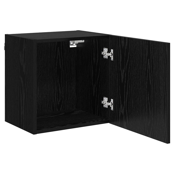 Tv Vägghylla Väggmonterad Svart Ek 40,5X30X40Cm Konstruerat Trä