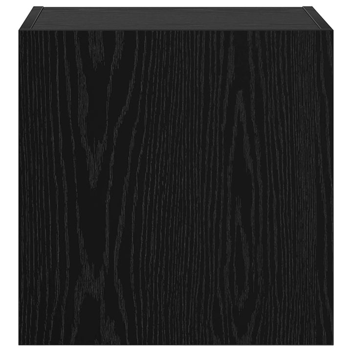 Tv Vägghylla Väggmonterad Svart Ek 40,5X30X40Cm Konstruerat Trä
