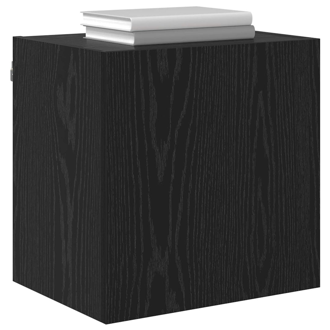 Tv Vägghylla Väggmonterad Svart Ek 40,5X30X40Cm Konstruerat Trä