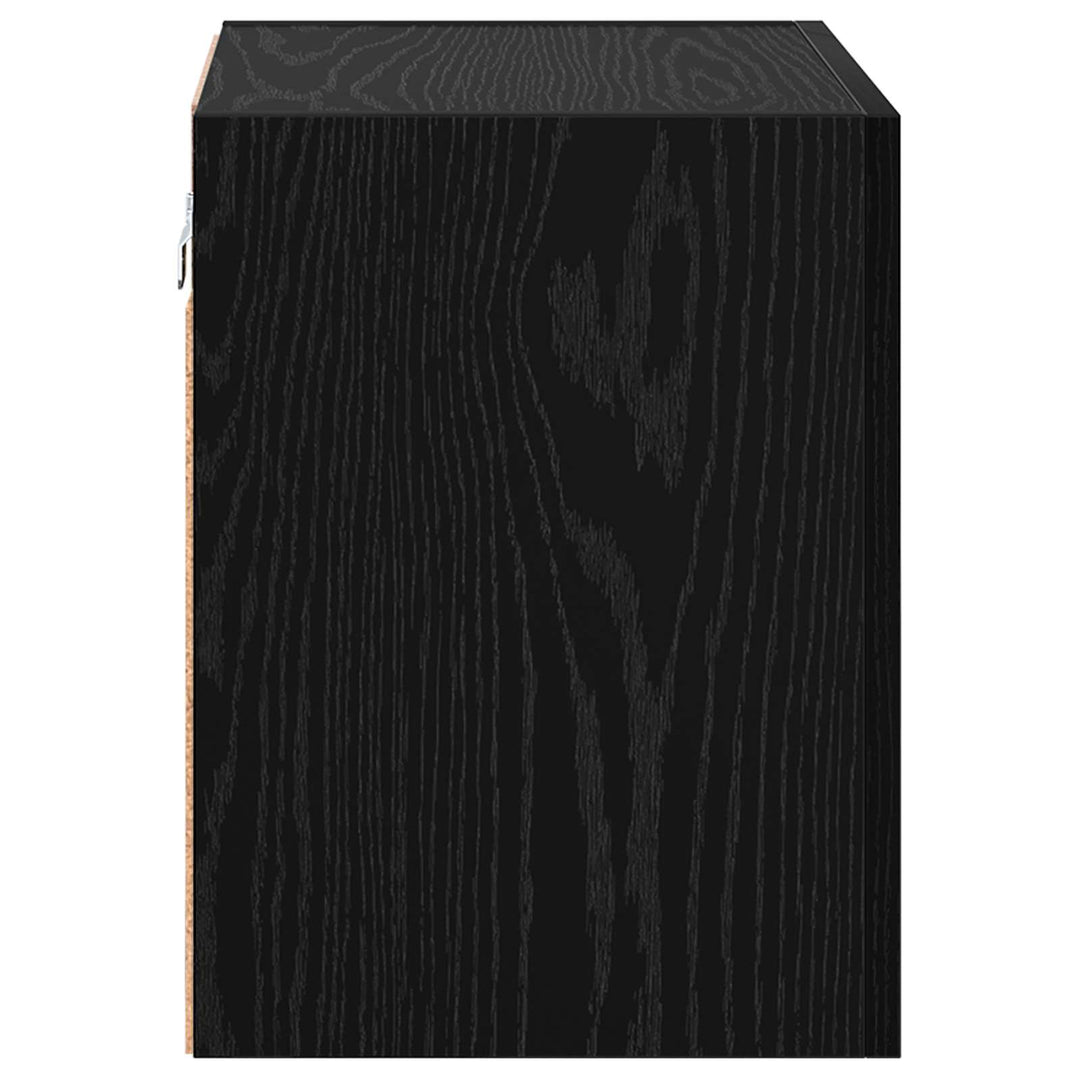 Tv Vägghylla Väggmonterad Svart Ek 40,5X30X40Cm Konstruerat Trä