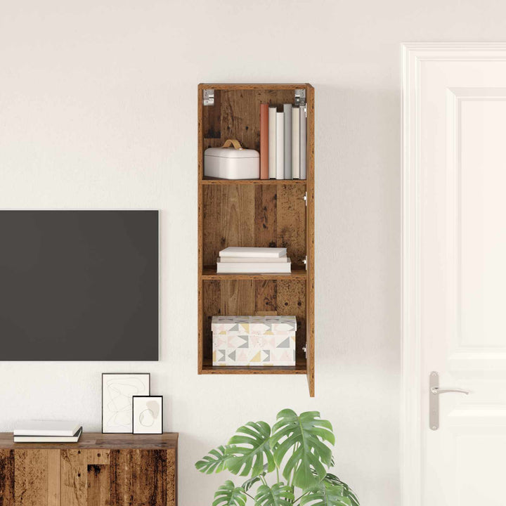 Tv Vägghylla Gammalt Trä 40,5 X 30 X 102 Cm Konstruerat Trä