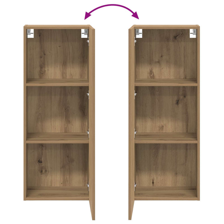 Tv Vägghylla Artisan Ek 40,5 X 30 X 102 Cm Konstruerat Trä
