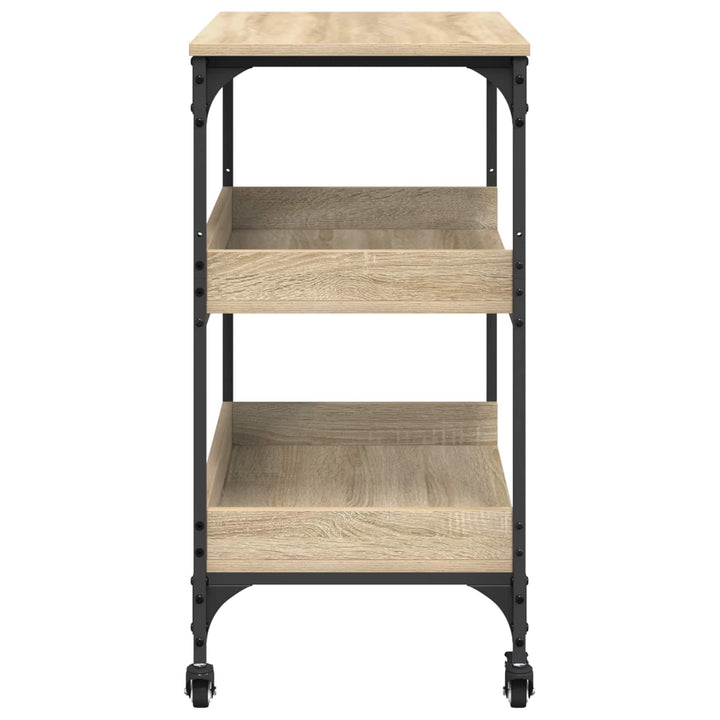 Köksvagn Sonoma-Ek 60 X 41 X 80,5 Cm Konstruerat Trä