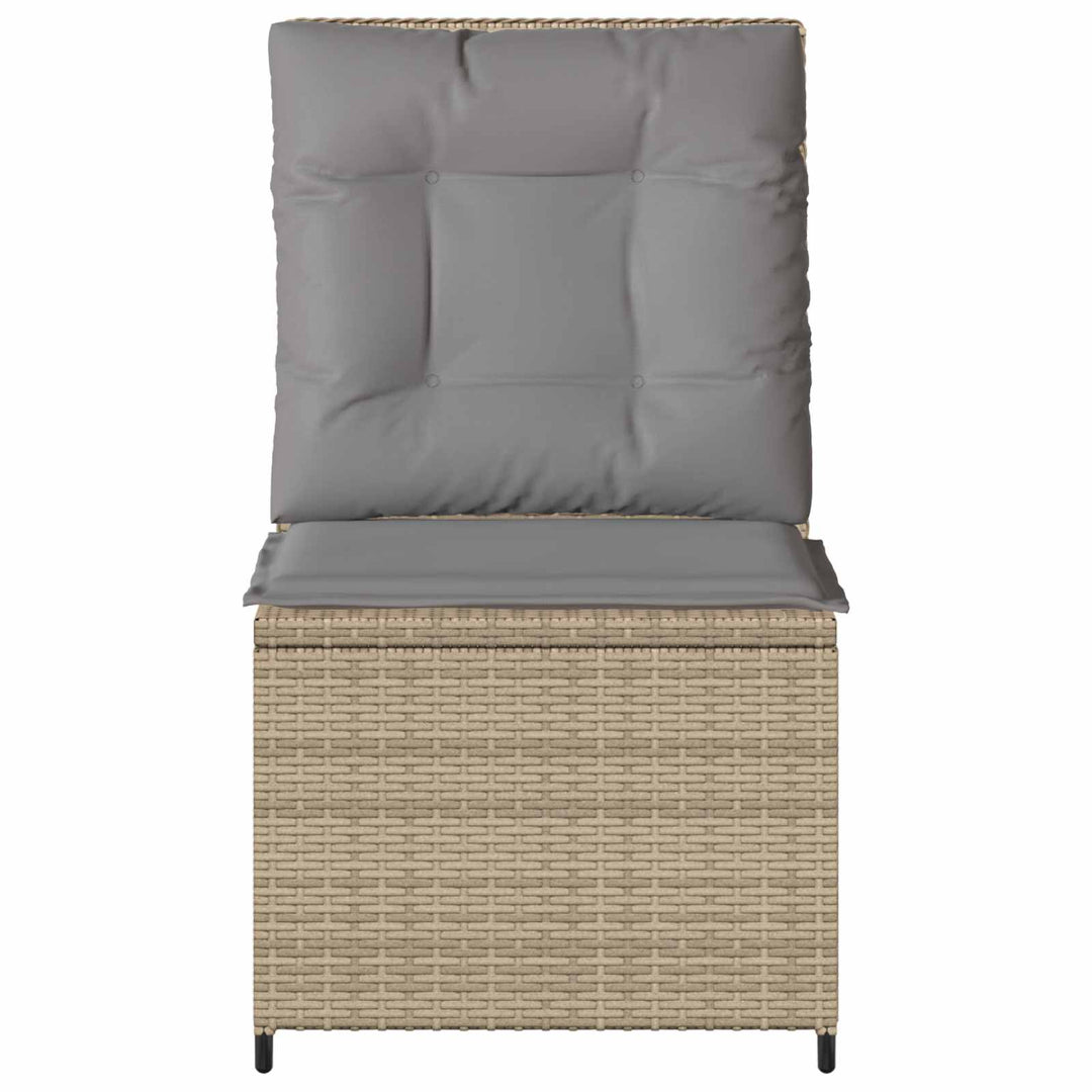 Trädgårdsoffa Med Kudde Beige Och Grå Konstrotting
