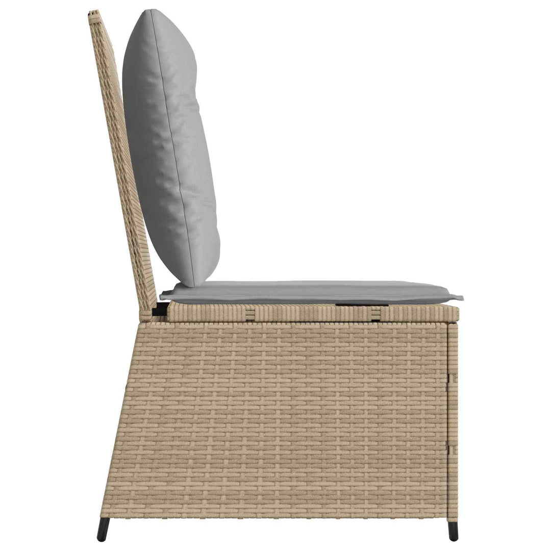 Trädgårdsoffa Med Kudde Beige Och Grå Konstrotting