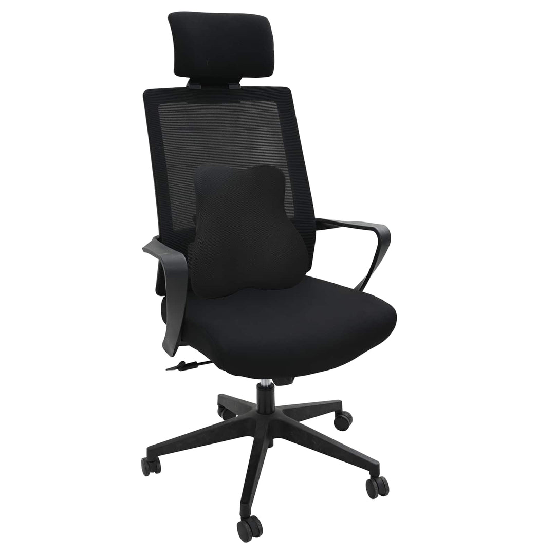Ryggkudde Svart Minneskum 40 X 40 X 11 Cm