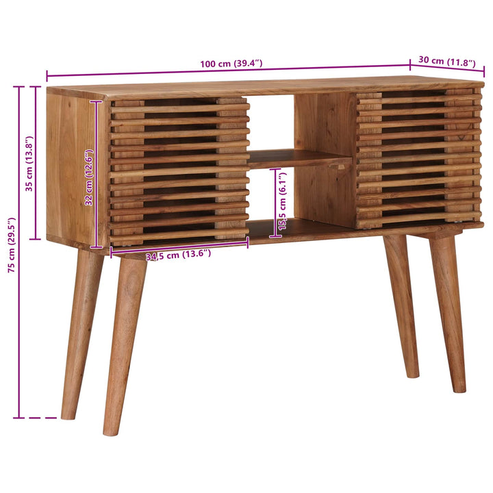 Hantverksmässig Sluttabell Teakbrun 100 X 30 X 75 Cm
