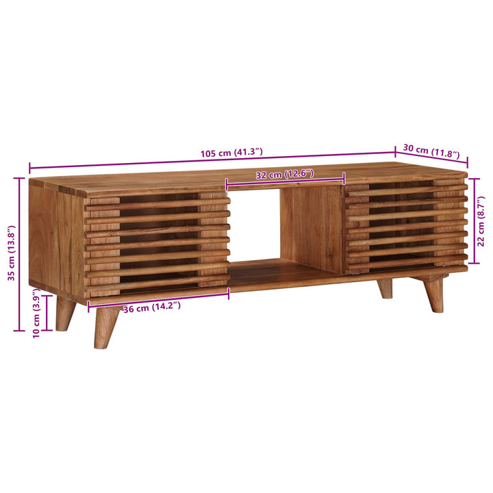 Tv-Skåp Med Lagring Med Dörr Naturfärg 105 X 30 X 35 Cm