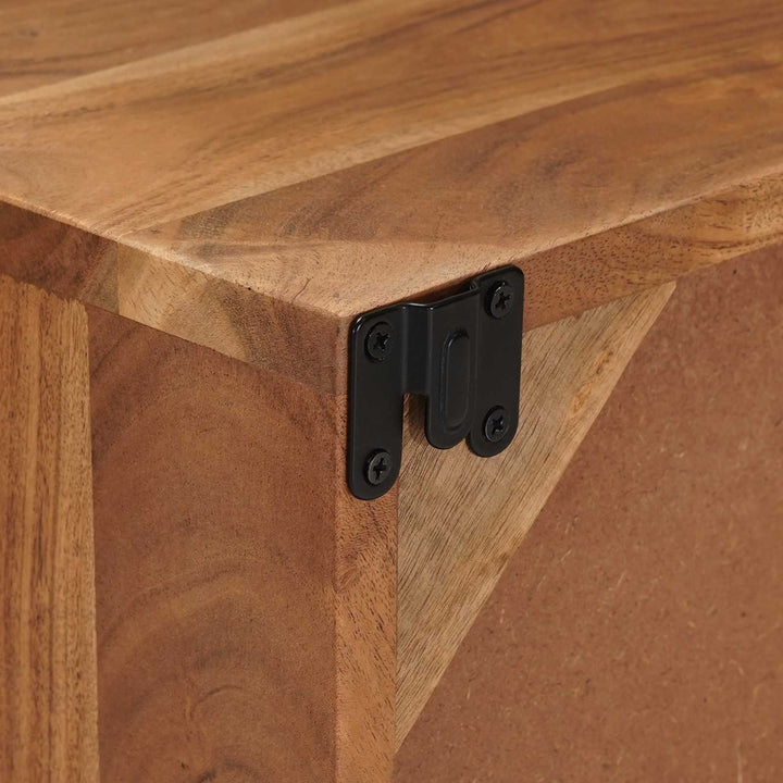 Tv-Skåp Med Lagring Med Dörr Naturfärg 105 X 30 X 22,5 Cm