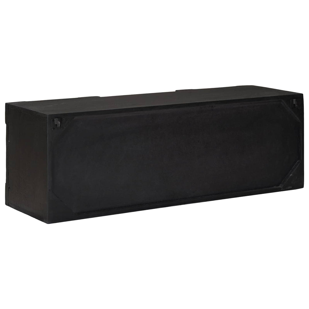 Tv-Skåp Med Hylla Med Lagring Med Dörr Svart 105 X 30 X 35 Cm