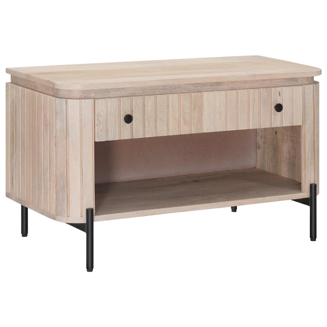 Skobänk 85 X 37 X 48 Cm Massivt Mangoträ Och Konstruerat Trä