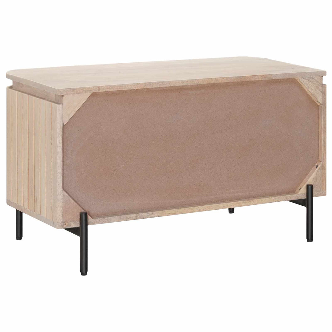 Skobänk 85 X 37 X 48 Cm Massivt Mangoträ Och Konstruerat Trä