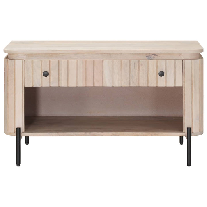 Skobänk 85 X 37 X 48 Cm Massivt Mangoträ Och Konstruerat Trä