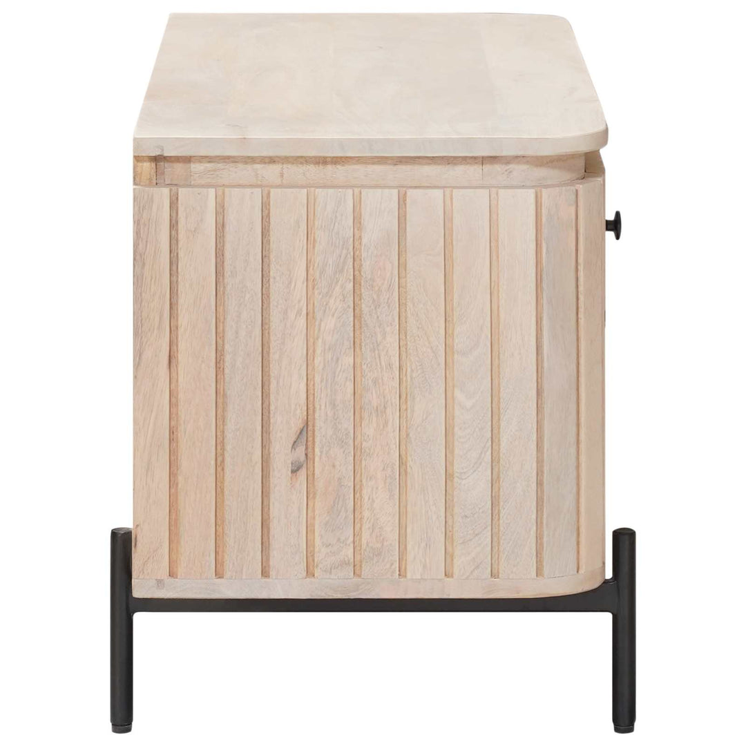 Skobänk 85 X 37 X 48 Cm Massivt Mangoträ Och Konstruerat Trä