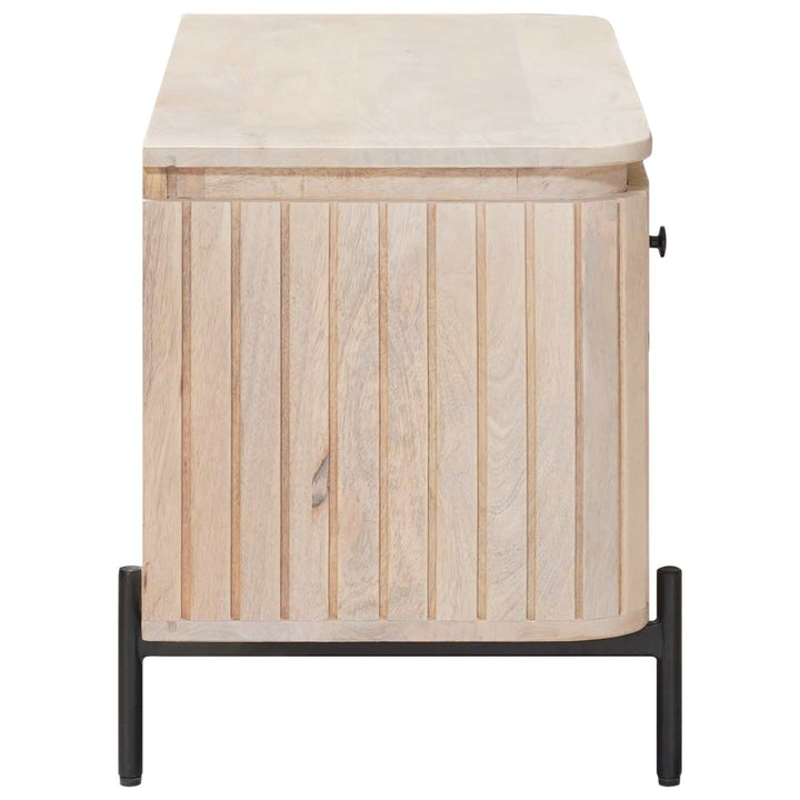 Skobänk 85 X 37 X 48 Cm Massivt Mangoträ Och Konstruerat Trä